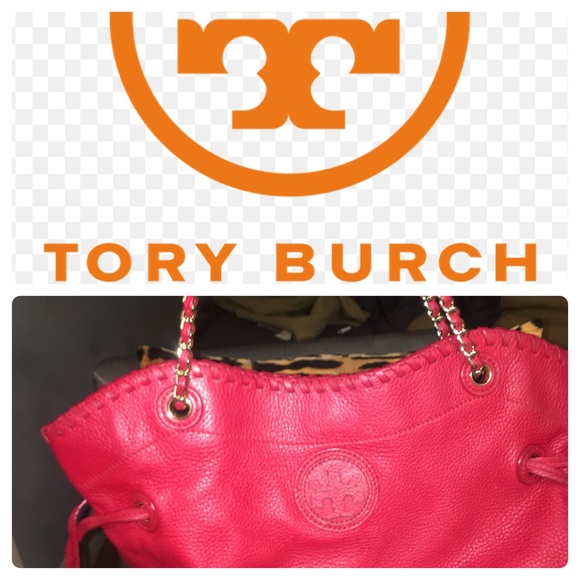 Tory Burch Handbags - Tory Burch red leather marion slouchy tote